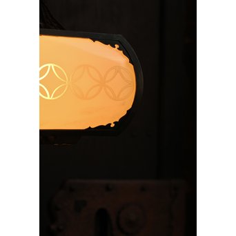 ワケあり七宝紋R硝子の珍照明　A1243 