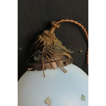 絵付け技法波千鳥球体照明　A1246 