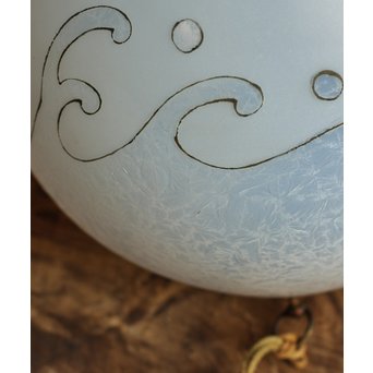 絵付け技法波千鳥球体照明　A1246 