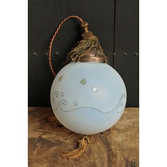 絵付け技法波千鳥球体照明　A1246 