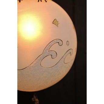 絵付け技法波千鳥球体照明　A1246 