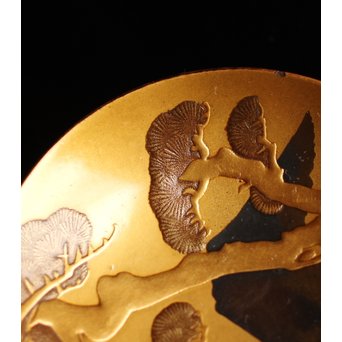 古満寛哉蒔絵三組盃　S1735 