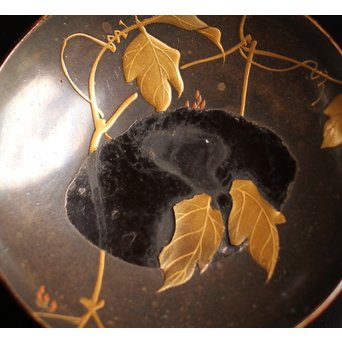 古満寛哉蒔絵三組盃　S1735 