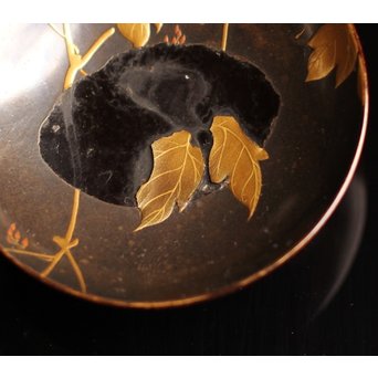 古満寛哉蒔絵三組盃　S1735 