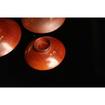 古満寛哉蒔絵三組盃　S1735 