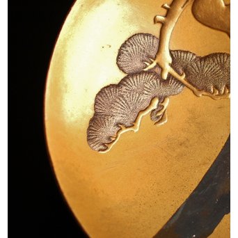 古満寛哉蒔絵三組盃　S1735 