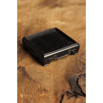 初代三浦竹泉四方花瓶唐木台　S1743 