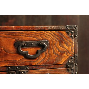 希少米沢桜丸枕箪笥　I222 