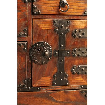 希少米沢桜丸枕箪笥　I222 