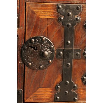 希少米沢桜丸枕箪笥　I222 