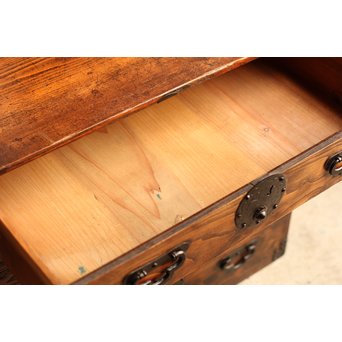 希少米沢桜丸枕箪笥　I222 