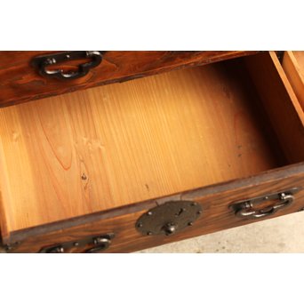 希少米沢桜丸枕箪笥　I222 