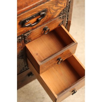 希少米沢桜丸枕箪笥　I222 