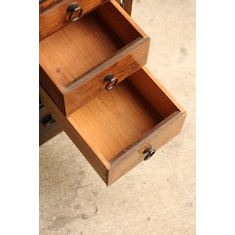 希少米沢桜丸枕箪笥　I222 