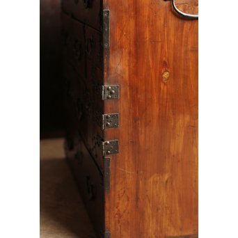 希少米沢桜丸枕箪笥　I222 