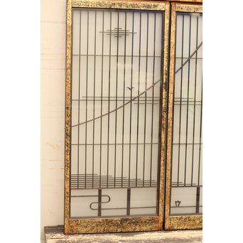 唐塗爛書院欄間5枚1組　R1354 