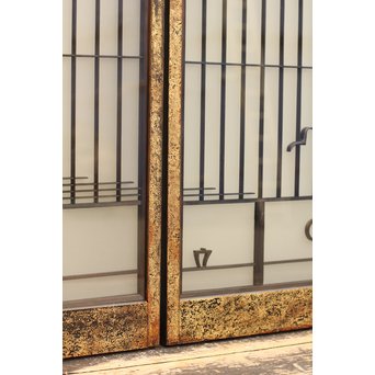 唐塗爛書院欄間5枚1組　R1354 