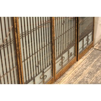 唐塗爛書院欄間5枚1組　R1354 