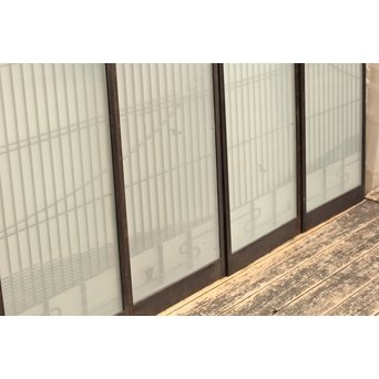 唐塗爛書院欄間5枚1組　R1354 