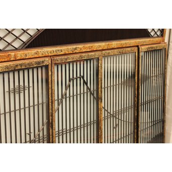 唐塗爛書院欄間5枚1組　R1354 