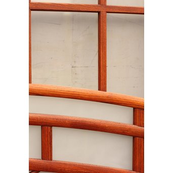 総欅欄干図木彫建具2枚1組　B695 