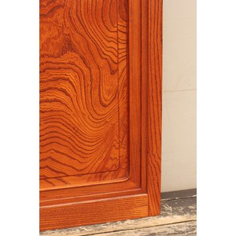 総欅欄干図木彫建具2枚1組　B695 