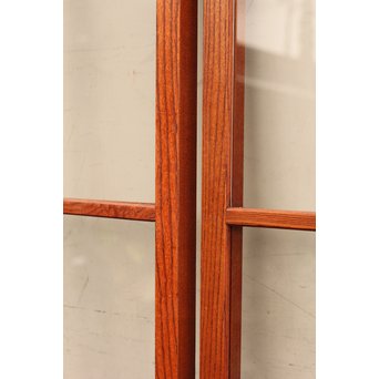 総欅欄干図木彫建具2枚1組　B695 