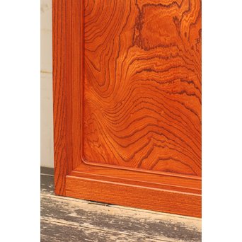 総欅欄干図木彫建具2枚1組　B695 