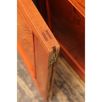 総欅欄干図木彫建具2枚1組　B695 