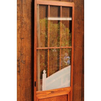 総欅欄干図木彫建具2枚1組　B695 