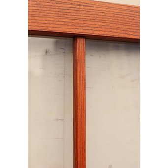 総欅欄干図木彫建具2枚1組　B695 