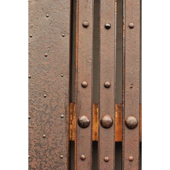 鉄づくし巾着金具格子蔵戸　W356 