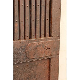 鉄づくし巾着金具格子蔵戸　W356 