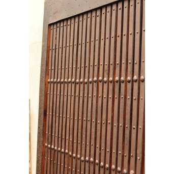 鉄づくし巾着金具格子蔵戸　W356 