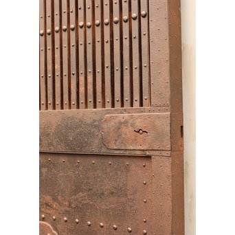 鉄づくし巾着金具格子蔵戸　W356 