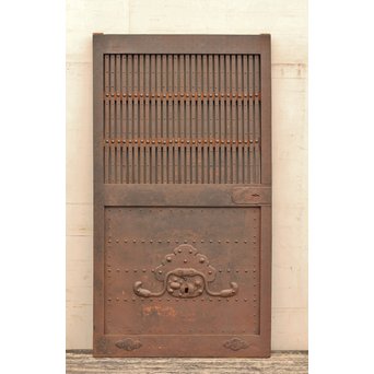 鉄づくし巾着金具格子蔵戸　W356