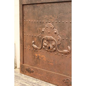 鉄づくし巾着金具格子蔵戸　W356 