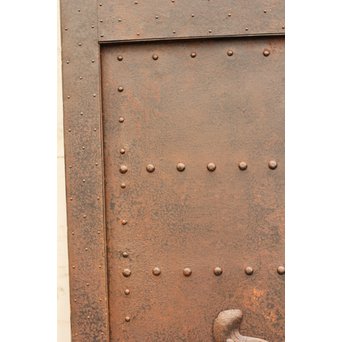 鉄づくし巾着金具格子蔵戸　W356 