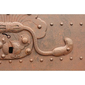 鉄づくし巾着金具格子蔵戸　W356 