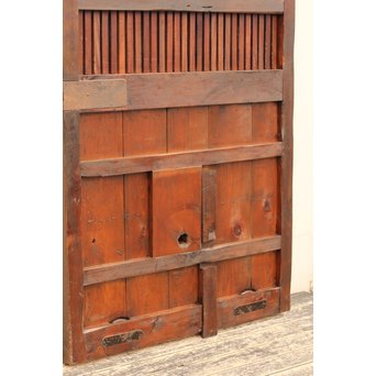 鉄づくし巾着金具格子蔵戸　W356 