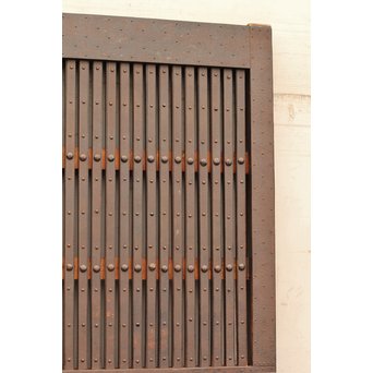 鉄づくし巾着金具格子蔵戸　W356 