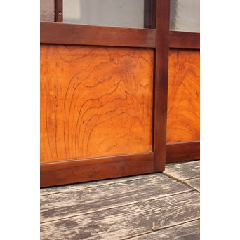 ピンクニカワガラスの障子風硝子戸　4枚1組　GD739 