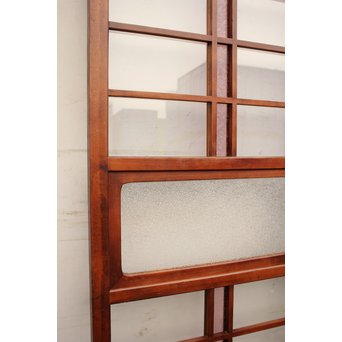 ピンクニカワガラスの障子風硝子戸　4枚1組　GD739 