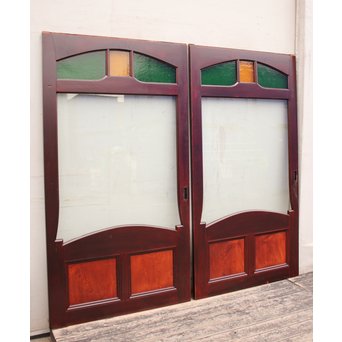 極上ダイア色ガラスの豪華ガラス建具　2枚1組　GD743 