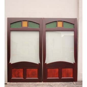 極上ダイア色ガラスの豪華ガラス建具　2枚1組　GD743