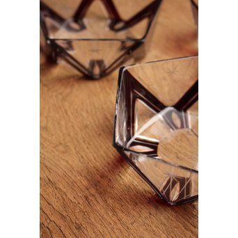 アールデコ五角形赤切子向付　5客1組　S1884 