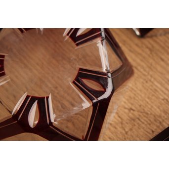 アールデコ五角形赤切子向付　5客1組　S1884 