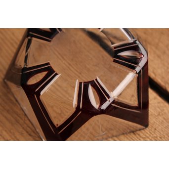 アールデコ五角形赤切子向付　5客1組　S1884 