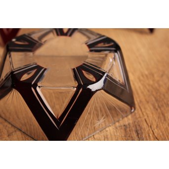 アールデコ五角形赤切子向付　5客1組　S1884 