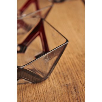 アールデコ五角形赤切子向付　5客1組　S1884 